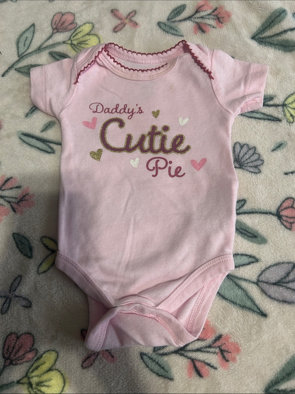 Pink "Cutie Pie" Baby One-Piece Bodysuit